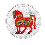 2014年马年彩色圆形银币（5盎司）